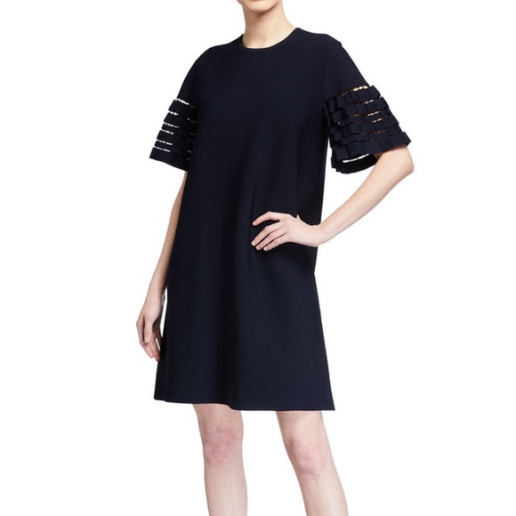 LELA ROSE Pleated Sleeve Shift Dress - Picture 4 of 8